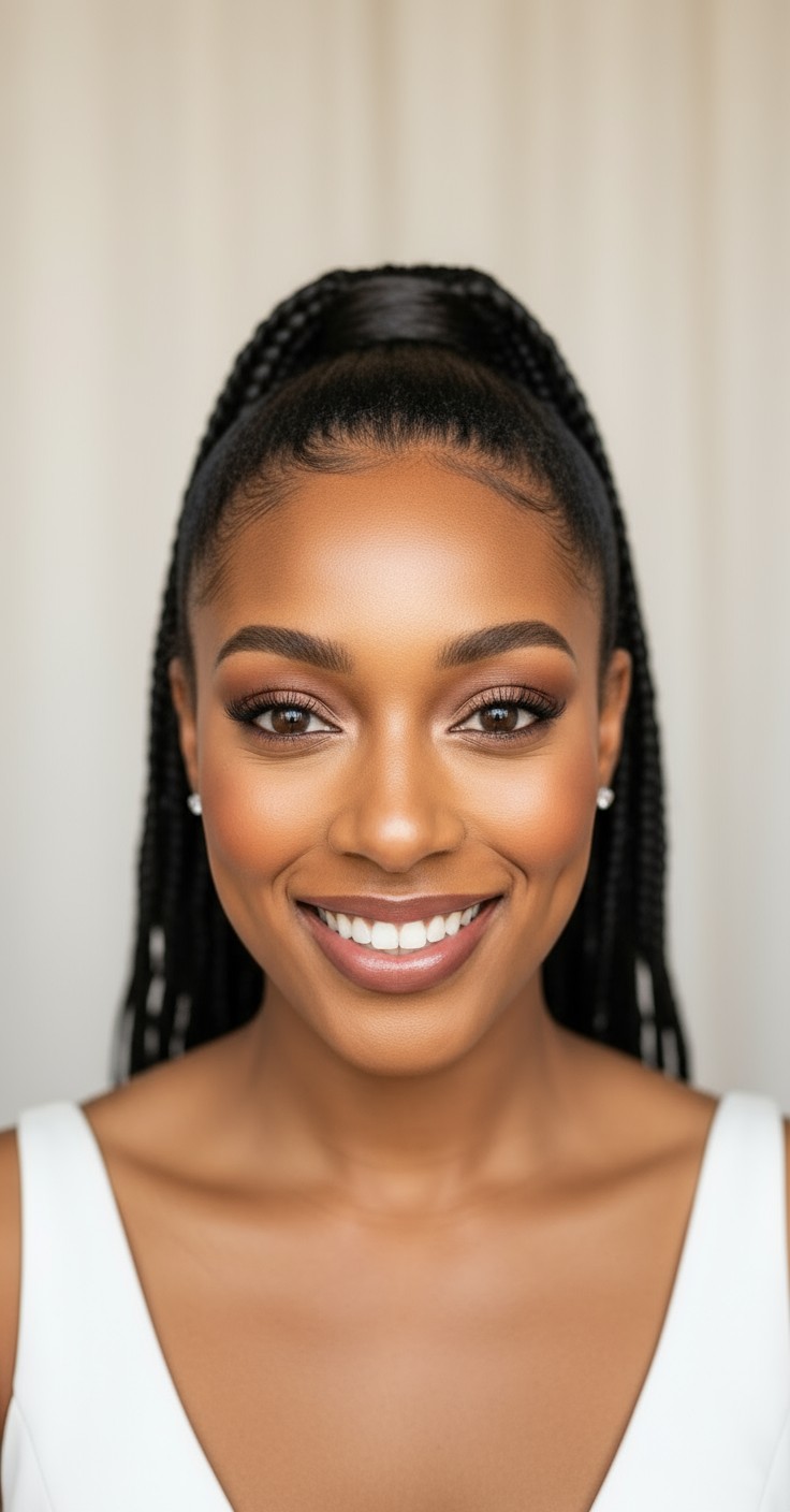 After High Pony Hairstyle For Wedding